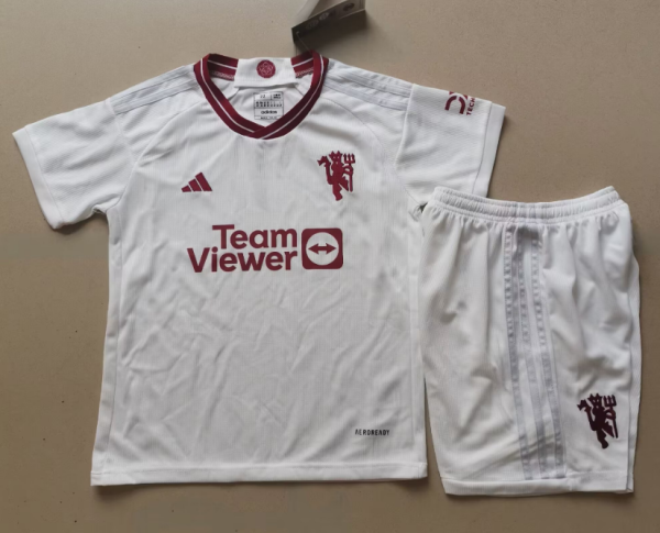 23/24 Manchester United Third 1:1 Kids Soccer Jersey