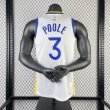 NBA Golden State Warriors White POOLE#3 Men Jersey Top Quality Hot Pressing Number And Name 2023
