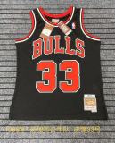 Chicago Bulls PIPPEN #33 Black Hot Pressing 1:1 Quality Men NBA Jersey 1995