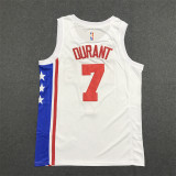Nets Durant #7 White 1:1 Quality Retro NBA  Jersey 22/23