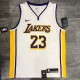 NBA Laker retro white V-collar 23 James with chip 1:1 Quality
