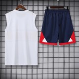 22/23 PSG Vest Training Kit Kit White Grey Stripe 1:1 Quality Training Shirt