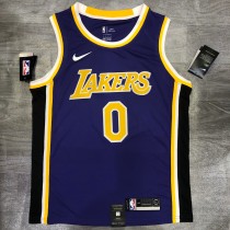 NBA Laker crew neck retro purple No.0 Nixon with chip 1:1 Quality