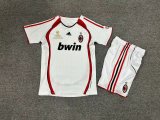 AC Milan Away 1:1 Retro Kids Soccer Jersey 2006/2007