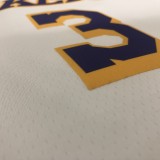 NBA Laker crew neck vintage white No. 3 Anthony Davis with chip 1:1 Quality