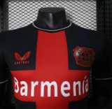 Bayer Leverkusen Home Black Player Version Soccer Jersey 23/24