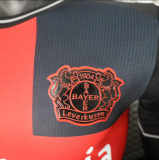 Bayer Leverkusen Home Black Player Version Soccer Jersey 23/24