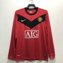 2010 Manchester United Home Long Sleeve 1:1 Quality Retro Soccer Jersey