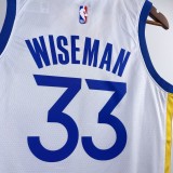 NBA Golden State Warriors White WISEMAN#33 Men Jersey Top Quality Hot Pressing Number And Name 2023