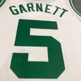 NBA Celtics retro white No. 5 Garnett with chip 1:1 Quality