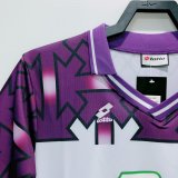 1992-1993 Fiorentina Away Fans 1:1 Quality Retro Soccer Jersey