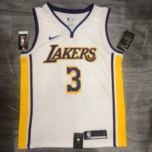 NBA Los Angeles vintage white V-collar No. 3 Davis with chip 1:1 Quality