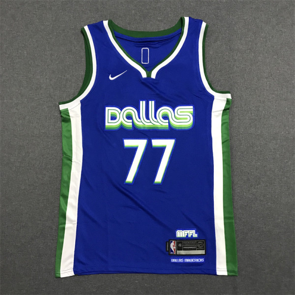 23 Dallas Mavericks DONCIC #77 Blue City Edition 1:1 Quality NBA Jersey