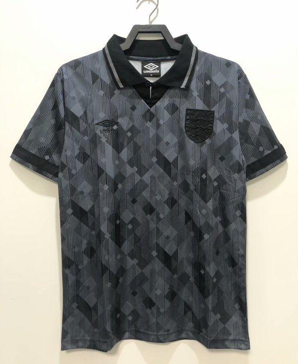 1990 England Home Black 1:1 Quality Retro Soccer Jersey