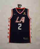 NBA New season Express (new fabric print) Leonard city version 2 dark blue, black, white 1:1 Quality