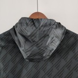2022 Sao Paulo Black Windbreaker（白色阿迪红白三边）