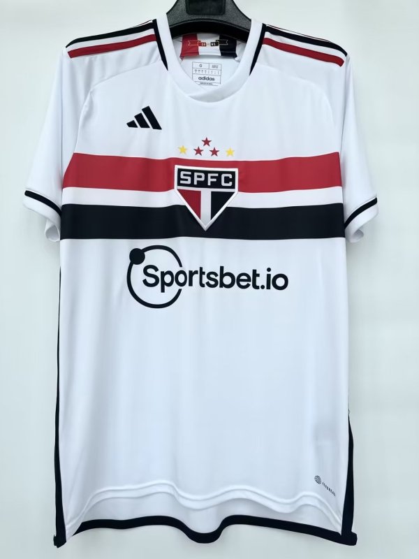Sao Paulo Home White Fans 1:1 Quality Soccer Jersey 23/24