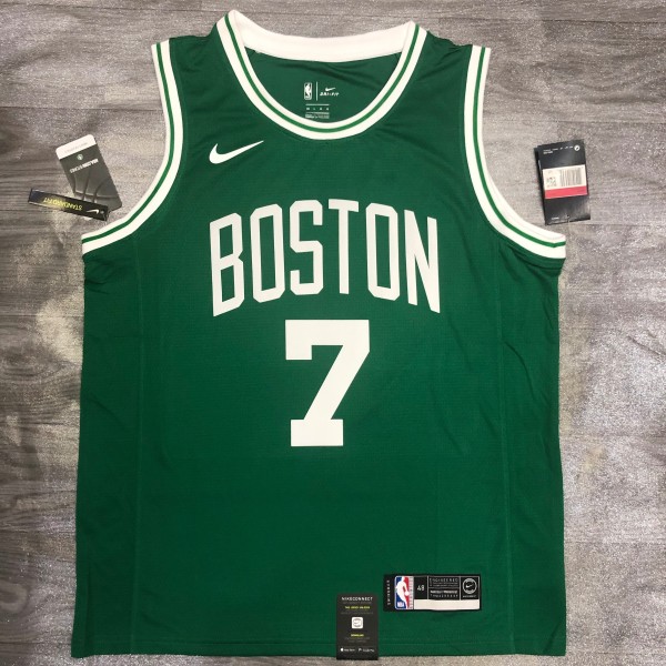 NBA Celtics Retro Green No.7 Jerome Brown with chip 1:1 Quality