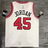 NBA Bulls crew neck white 45 Jordan with chip 1:1 Quality