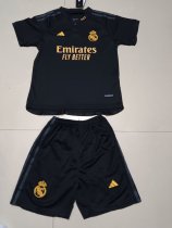 23/24 Kids Real Madrid Third black  1:1 Quality Soccer Jersey