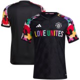 Manchester United Black Fans 1:1 Quality Love Unites Soccer Jersey 23/24