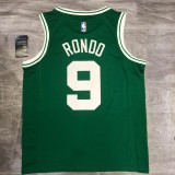 NBA Celtics Retro Green No.9 Rondo with chip 1:1 Quality