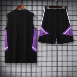 22/23 Real Madrid Vest Training Suit Kit Black 1:1 Quality Training Jersey