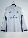 2016/2017  Real Madrid Home Long Sleeve Retro 1:1 Quality Soccer Jersey