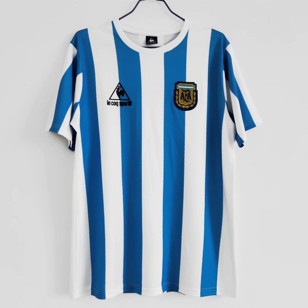 Argentina Home Fans 1:1 Quality Retro Soccer Jersey 1986
