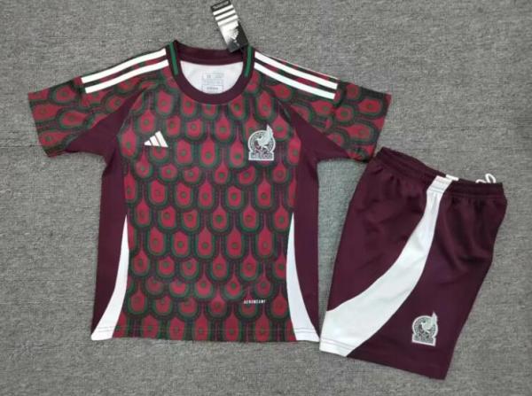 Mexico Home Kids 1:1 Quality Soccer Jersey 24/25