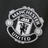 2022 Manchester United Black-Blue Windbreaker（白色阿迪白色三边）
