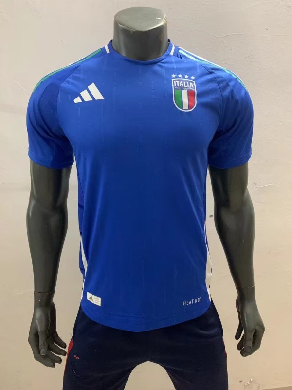 Italy Home Blue Player Version 1:1 Quality Soccer Jersey 24/25