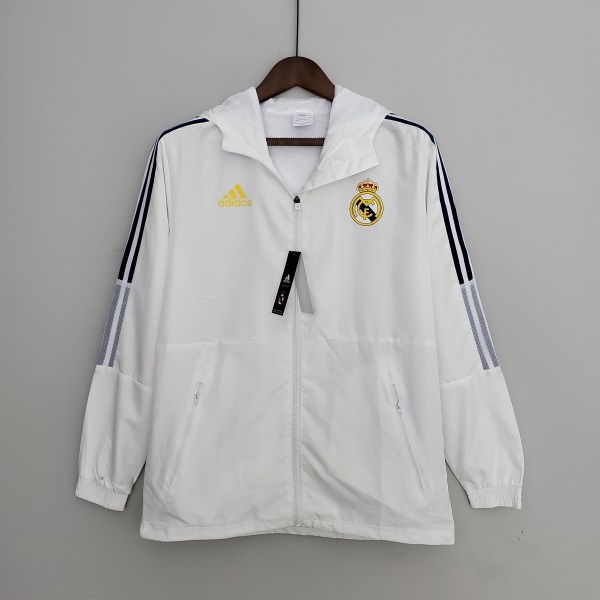 Real Madrid White Windbreaker 2022