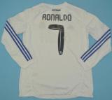 2010-2011 Retro Real Madrid Home Long Sleeve 1:1 Quality Soccer Jersey