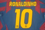 2005-2006 Barcelona Home Long sleeve 1:1 Quality Retro Soccer Jersey