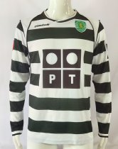 2001/2003 Sporting Lisbon Home Long Sleeve 1:1 Quality Retro Soccer Jersey 2001/2003 Sporting Lisbon Home Long Sleeve 1:1 Quality Retro Soccer Jersey
