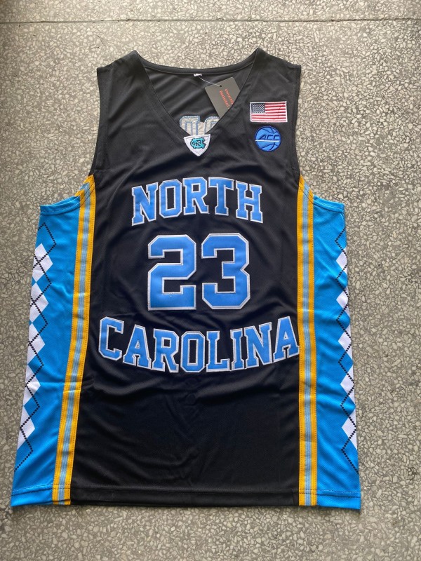 University of North Carolina #23 Black University Jersey 1:1 Quality