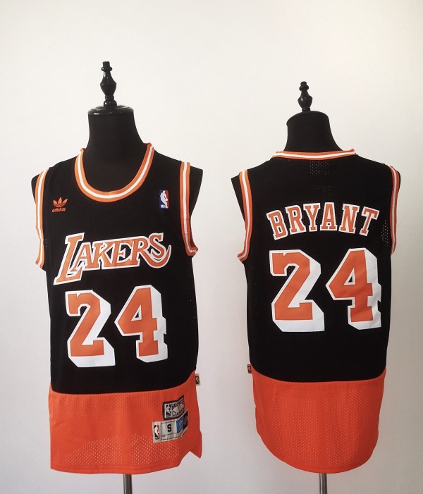NBA Lakers 24 Retro mosaic black orange 1:1 Quality