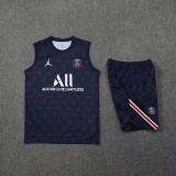 22/23 Paris Vest Training Suit Kit Black1:1 Quality Training Shirt