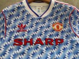 1990-1992 Retro Manchester United Away 1:1 Quality Soccer Jersey