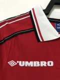 1998 Manchester United Home Long sleeve 1:1 Quality Retro Soccer Jersey