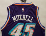 NBA New season Jazz (new fabric print) 45 Mitchell purple 1:1 Quality