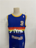 NBA Nuggets # 3 Lverson Snow mountain blue top Mesh Jersey 1:1 Quality
