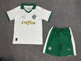 Palmeiras Away White Kids Soccer Jersey 24/25