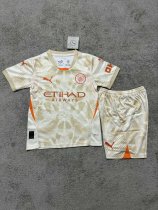 24/25 Manchester City Goalkeeper Kids Kits 1:1 Quality Soccer Jersey