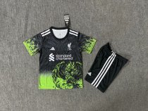 Liverpool Black Green Special Edition Kids Kits 1:1 Quality Soccer Jersey 25/26 Liverpool Black Green Special Edition Kids Kits 1:1 Quality Soccer Jersey 25/26