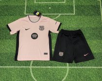 Barcelona  Light  Pink Kids Kits 1:1 Quality Soccer Jersey 25/26