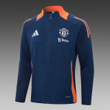 24/25  Manchester United Blue Training Tracksuit 1:1 Quality Soccer Jersey