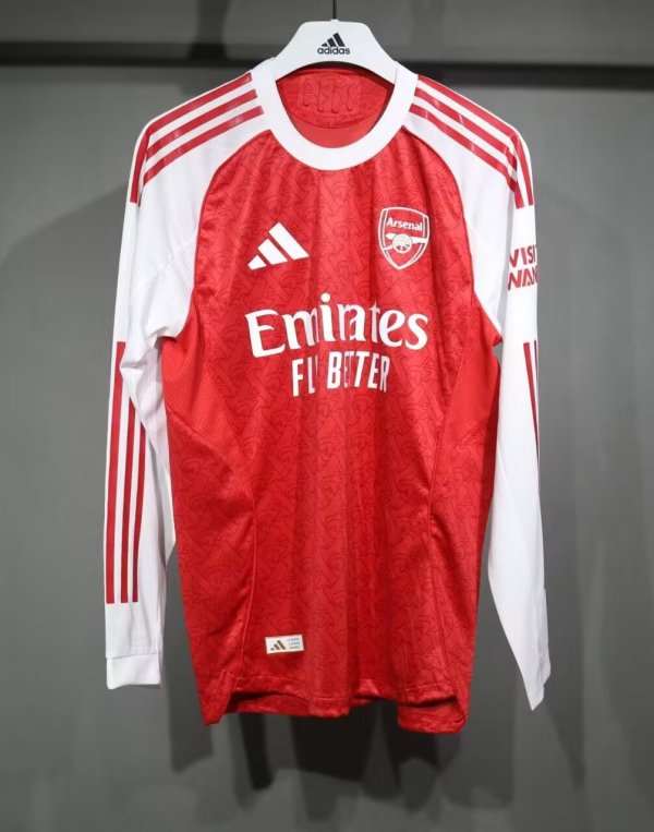 Arsenal Home Long Sleeve Player 1:1 Quality Soccer Jersey 25/26