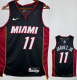 Miami Heat JAQUEZ JR. #11 Black 1:1 Quality NBA Jersey 24/25